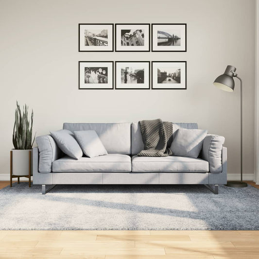 Ryamatta PAMPLONA lång lugg modern blå 160x230 cm