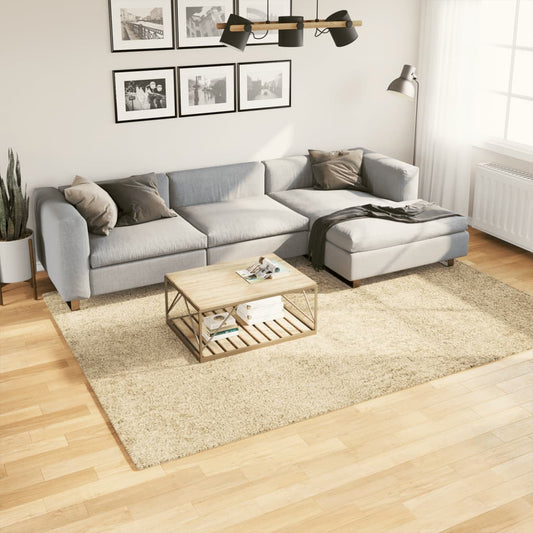 Ryamatta PAMPLONA lång lugg modern guld 200x280 cm