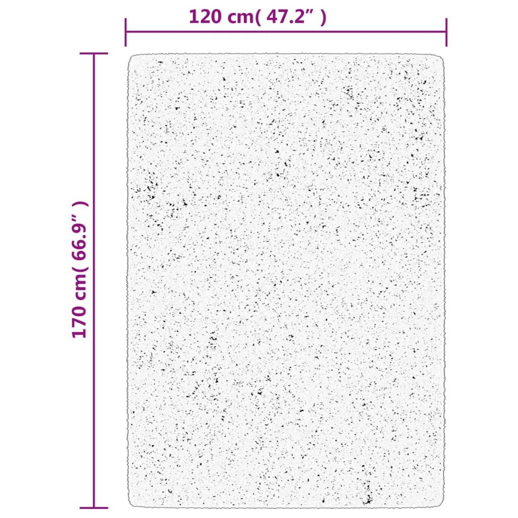 Matta IZA kort lugg skandinavisk look gräddvit 120x170 cm