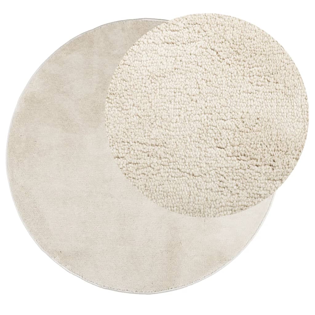 Matta OVIEDO kort lugg beige Ø 120 cm