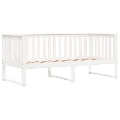 Dagbädd utan madrass vit 90x190 cm massiv furu