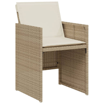 Bistrogrupp med dynor 3 delar beige konstrotting