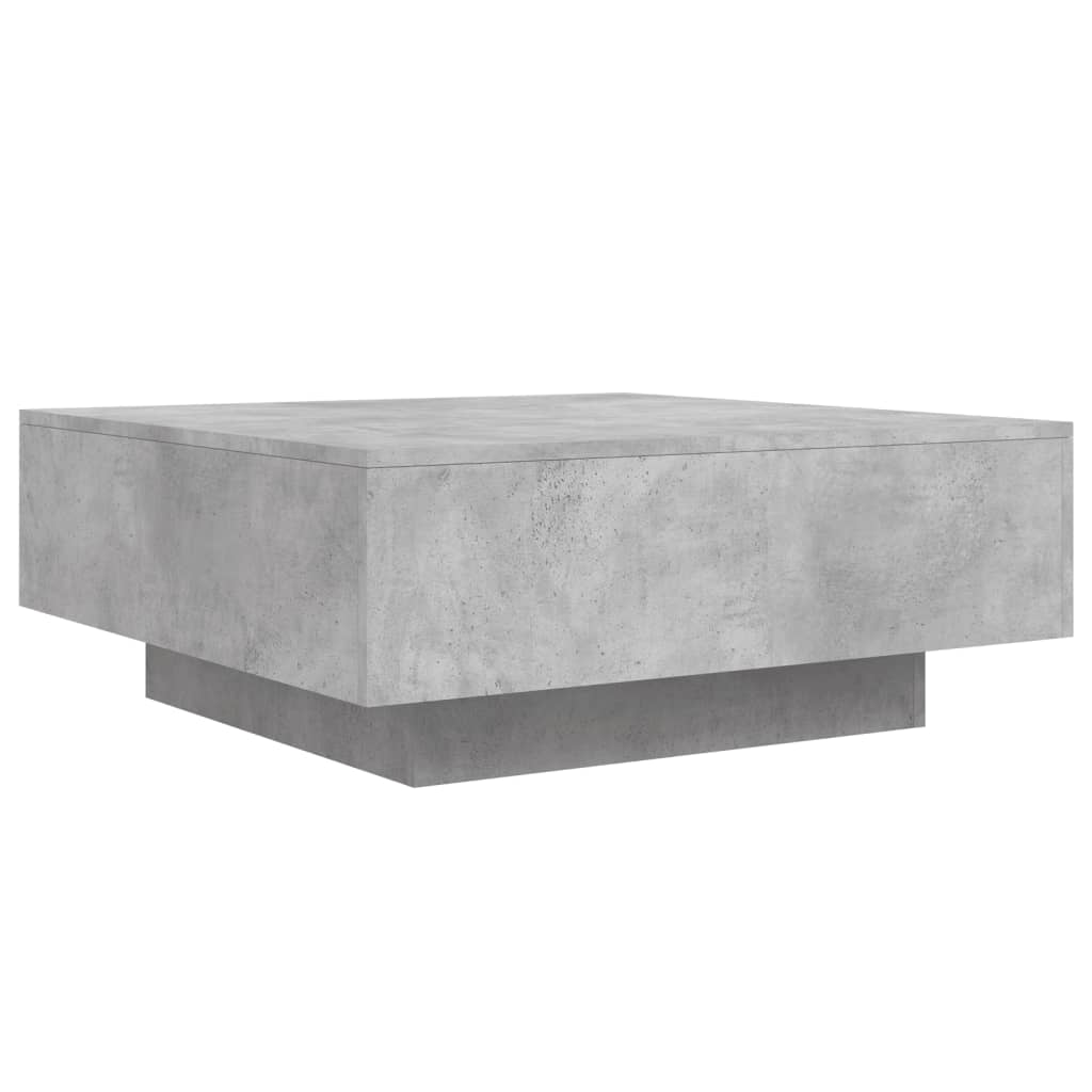 Soffbord betonggrå 80x80x31 cm konstruerat trä