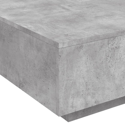 Soffbord betonggrå 80x80x31 cm konstruerat trä