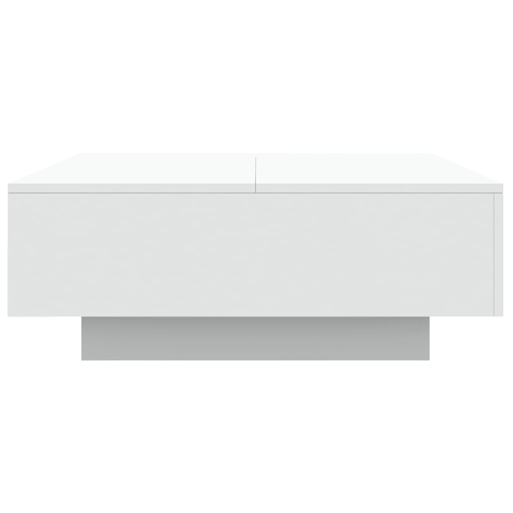 Soffbord med LED vit 80x80x31 cm