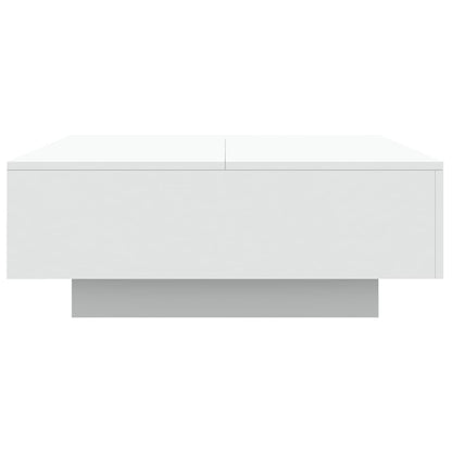 Soffbord med LED vit 80x80x31 cm