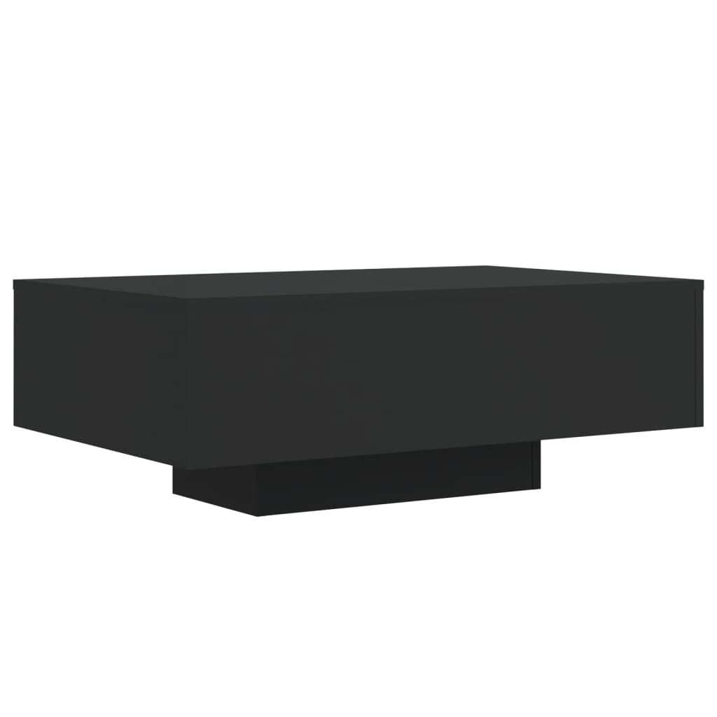 Soffbord med LED svart 85x55x31 cm