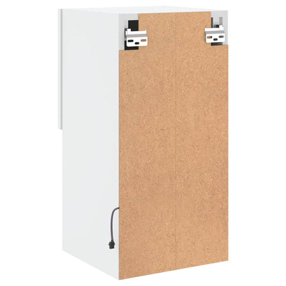 Tv-bänk med LED 2 st vit 30,5x30x60 cm