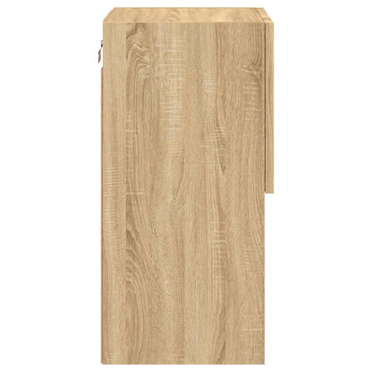 Tv-bänk med LED-belysning 2 st sonoma-ek 30,5x30x60 cm