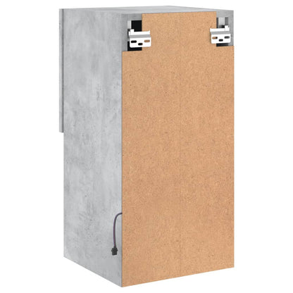 TV-bänk med LED-belysning 2 st betonggrå 30,5x30x60 cm