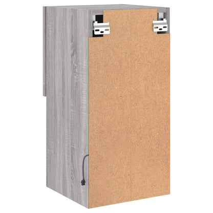 TV-bänk med LED-belysning 2 st grå sonoma 30,5x30x60 cm