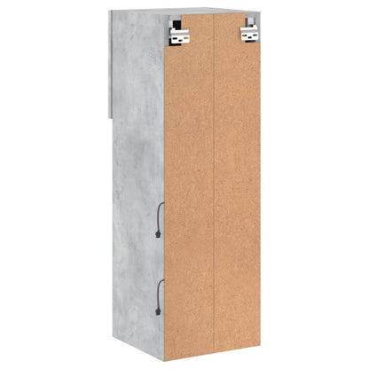 TV-bänk med LED-belysning 2 st betonggrå 30,5x30x90 cm