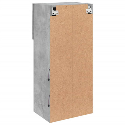 TV-bänk med LED-belysning 2 st betonggrå 40,5x30x90 cm