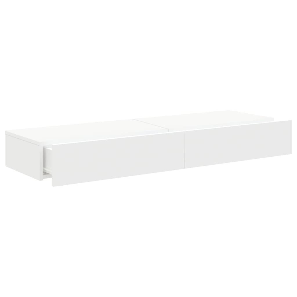 Tv-bänkar med LED-belysning 2 st vit 60x35x15,5 cm