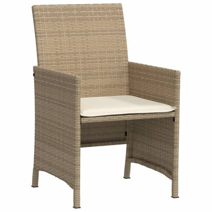 Bistrogrupp med dynor 3 delar beige konstrotting