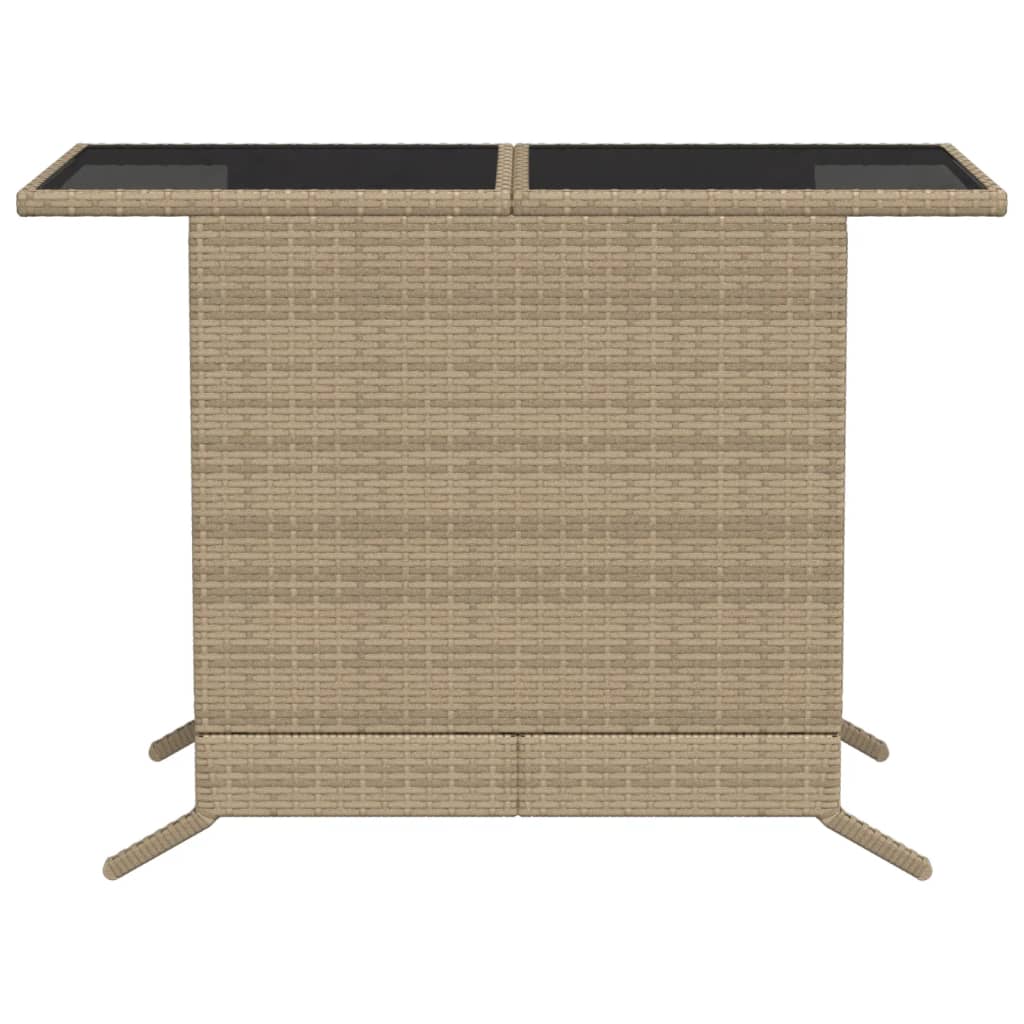 Bistrogrupp med dynor 3 delar beige konstrotting