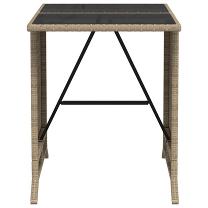 Bistrogrupp med dynor 3 delar beige konstrotting