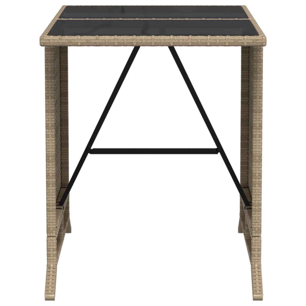 Bistrogrupp med dynor 3 delar mixbeige konstrotting