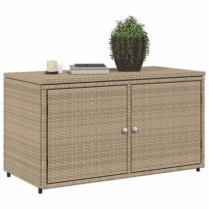 Trädgårdsskåp beige 110x55x60,5 cm konstrotting