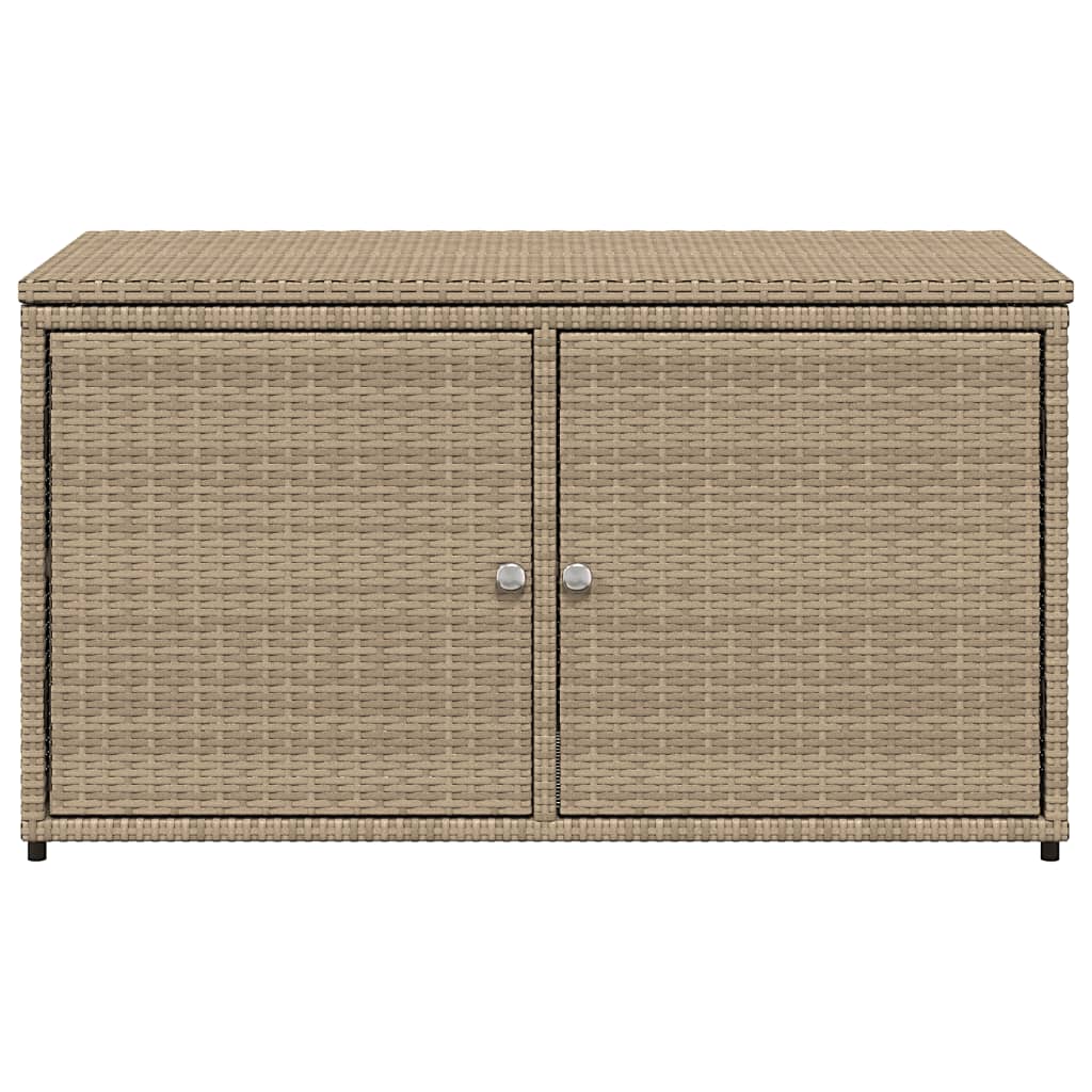 Trädgårdsskåp beige 110x55x60,5 cm konstrotting