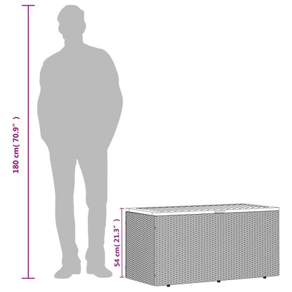 Dynbox svart 110x50x54 cm konstrotting akaciaträ