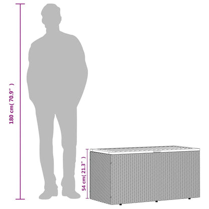 Dynbox grå 110x50x54 cm konstrotting akaciaträ