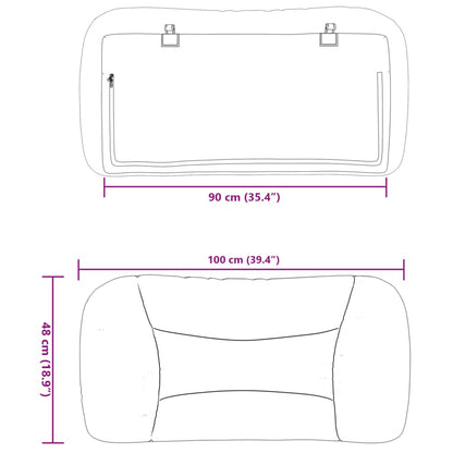 Dyna till huvudgavel svart 90 cm konstläder