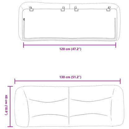 Dyna till huvudgavel vit 120 cm konstläder