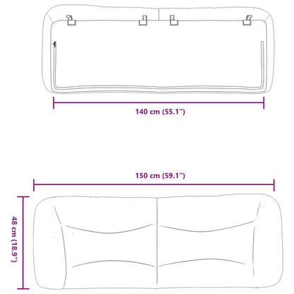 Dyna till huvudgavel blå 140 cm tyg