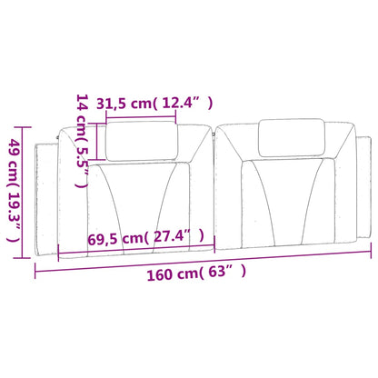 Dyna till huvudgavel svart 160 cm konstläder