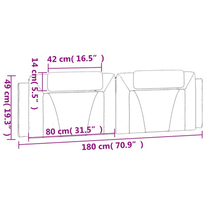 Dyna till huvudgavel vit 180 cm konstläder