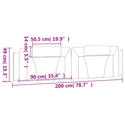 Dyna till huvudgavel vit 200 cm konstläder