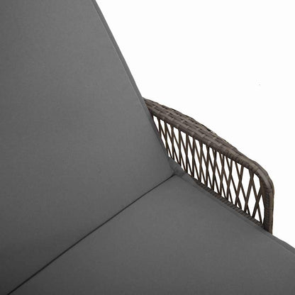 Solstol Reclining Grå och mörkgrå 55 x 200 x 92 cm konstrotting