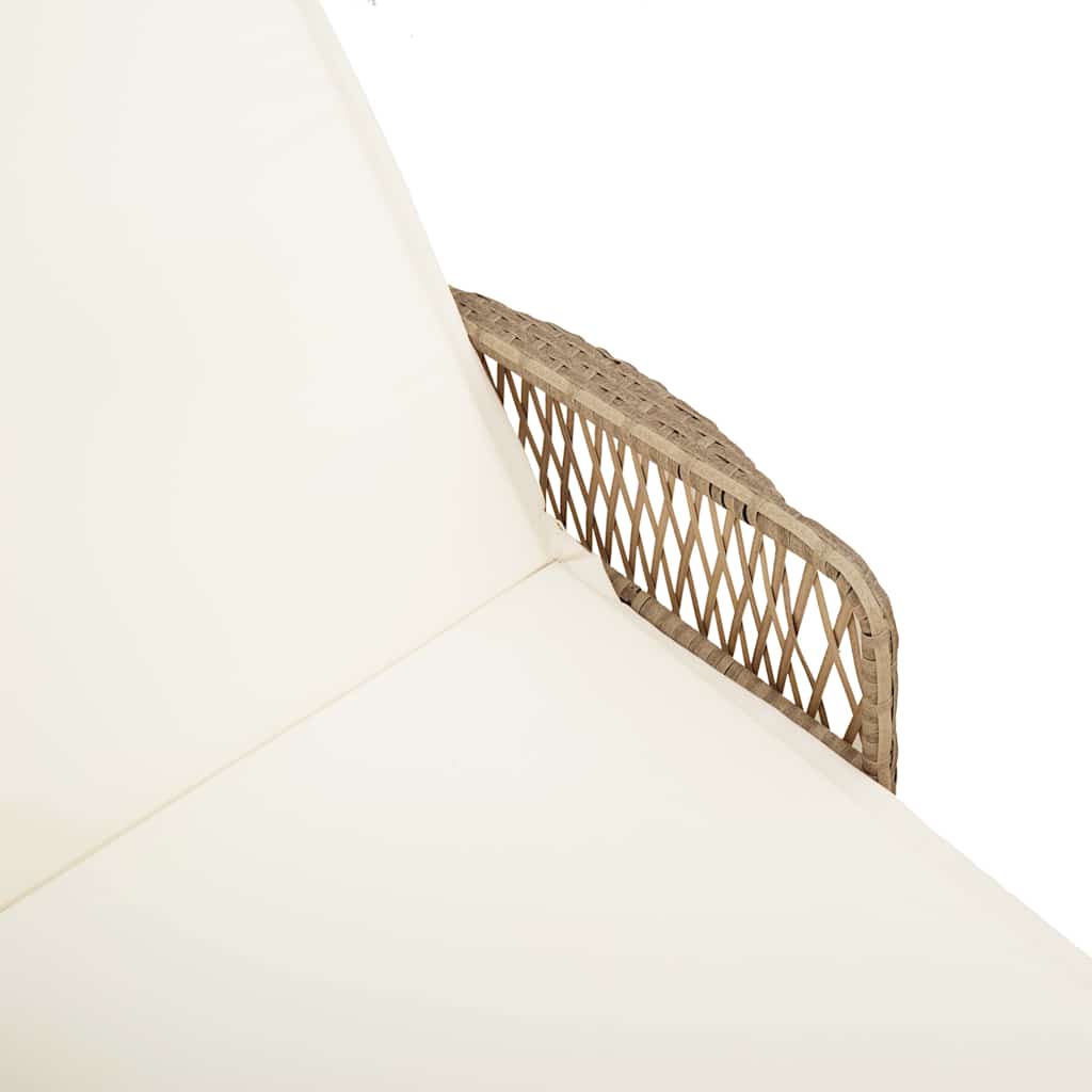 Solstol Beige och krämvit 55 x 200 x 92 cm konstrotting