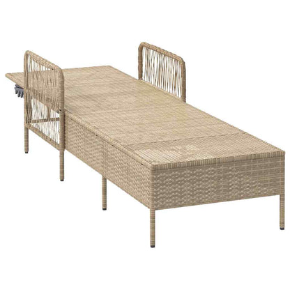 Solstol Beige och krämvit 55 x 200 x 92 cm konstrotting