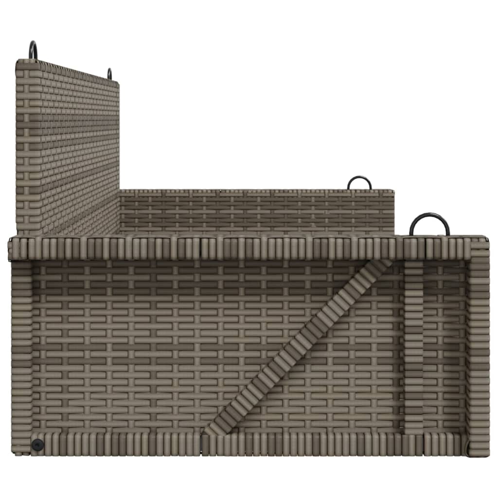 Gungbänk grå 119x56x48 cm konstrotting