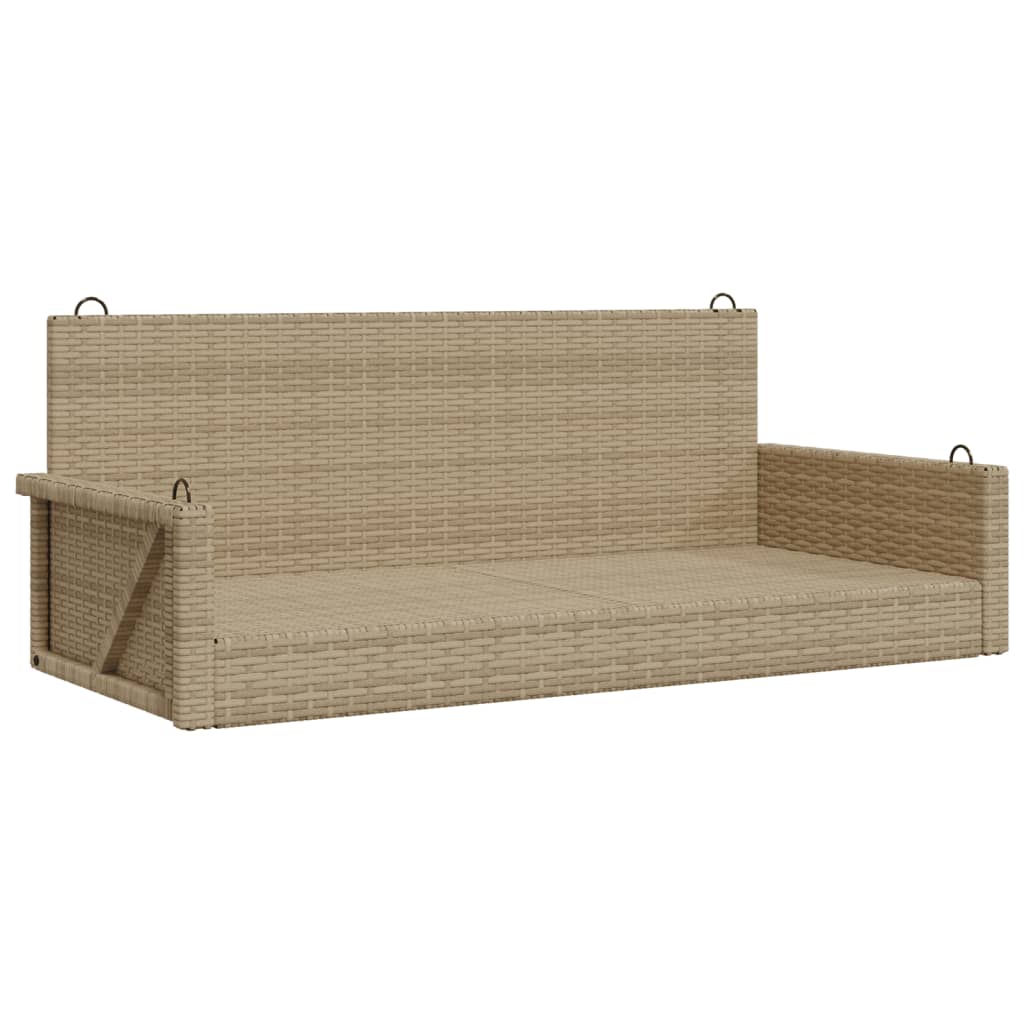 Gungbänk beige 119x56x48 cm konstrotting