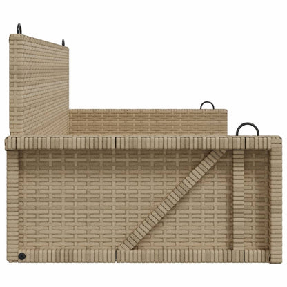 Gungbänk beige 119x56x48 cm konstrotting