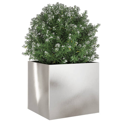 Odlingslåda silver 32x30x29 cm rostfritt stål
