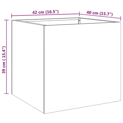 Odlingslåda silver 42x40x39 cm rostfritt stål