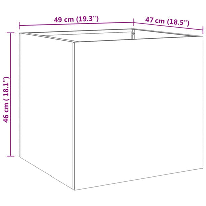 Odlingslådor 2 st silver 49x47x46 cm rostfritt stål