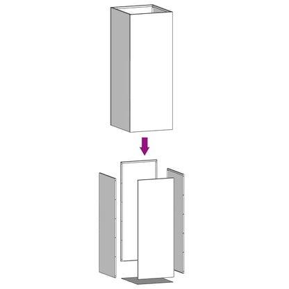 Odlingslåda antracit 32x29x75 cm kallvalsat stål