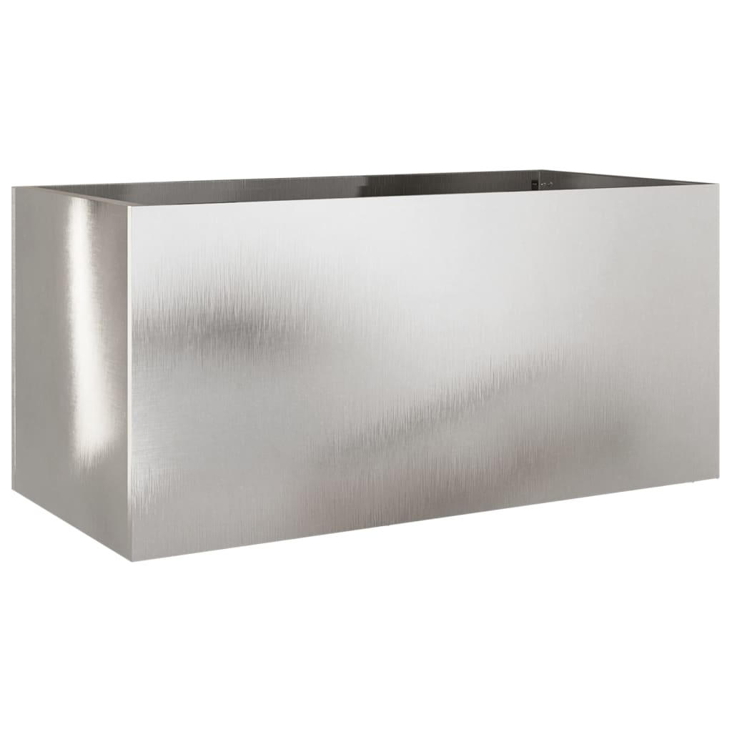 Odlingslåda silver 62x30x29 cm rostfritt stål