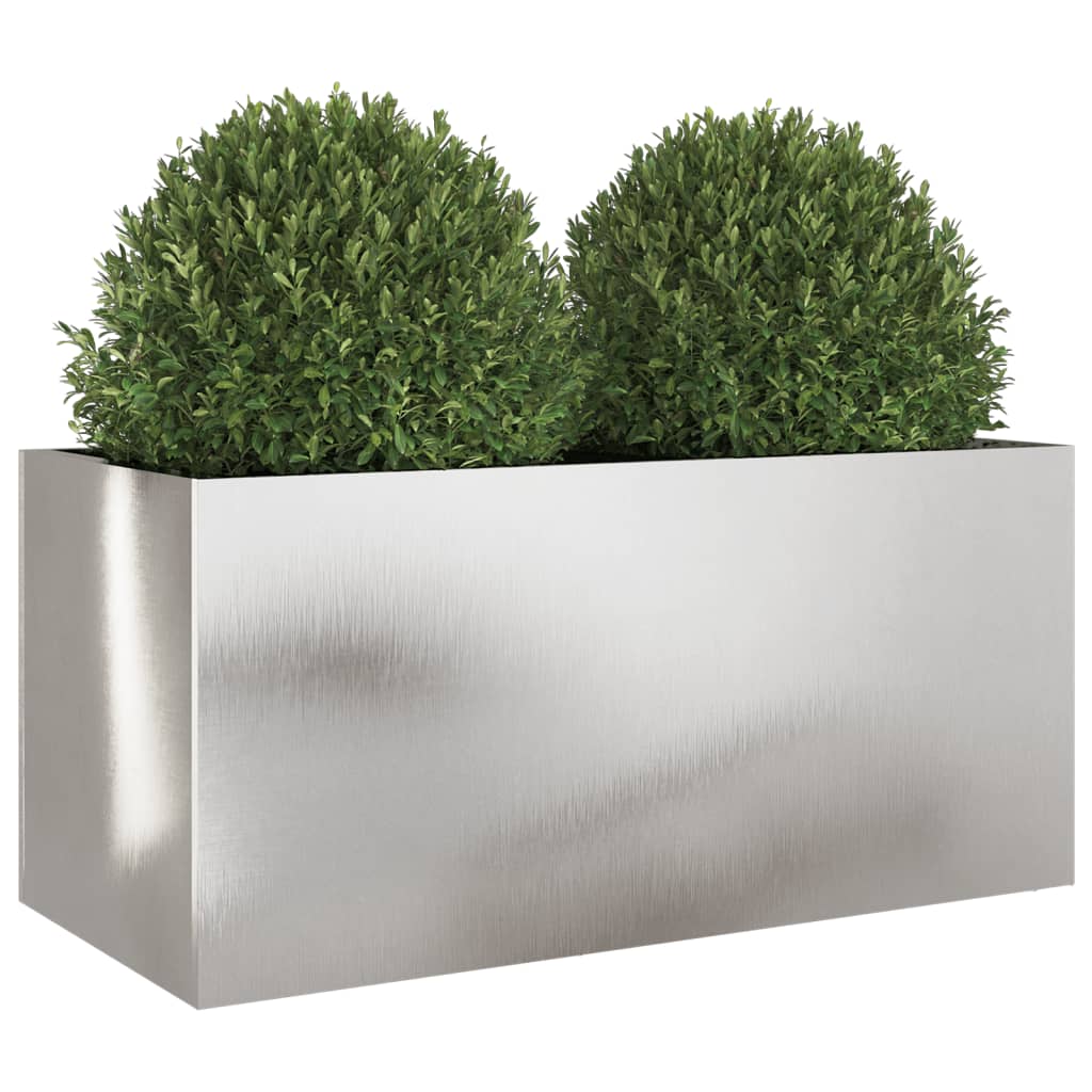 Odlingslåda silver 62x30x29 cm rostfritt stål
