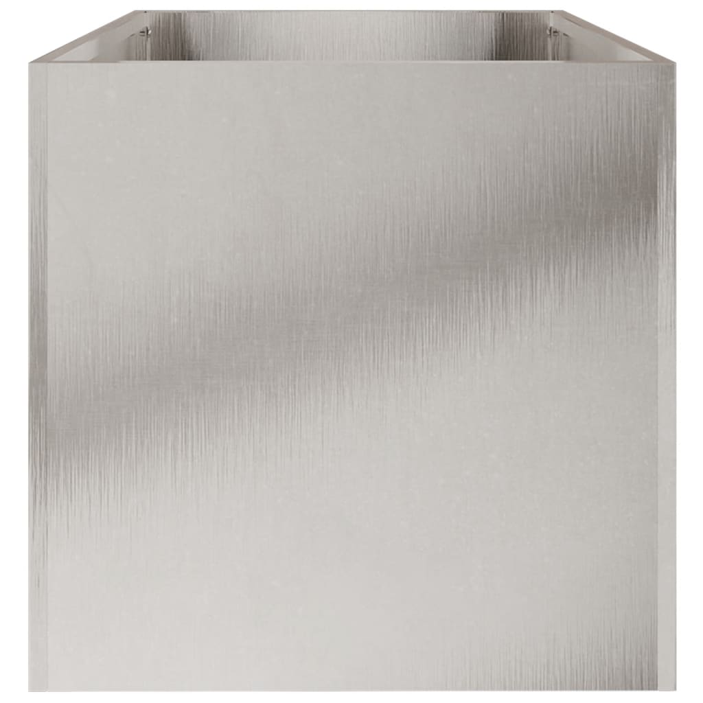 Odlingslåda silver 62x30x29 cm rostfritt stål