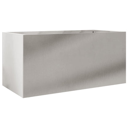 Odlingslåda silver 62x30x29 cm rostfritt stål