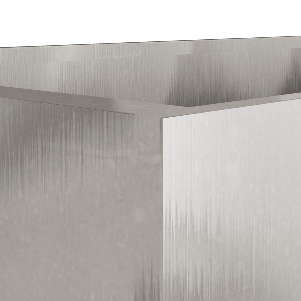 Odlingslåda silver 62x30x29 cm rostfritt stål