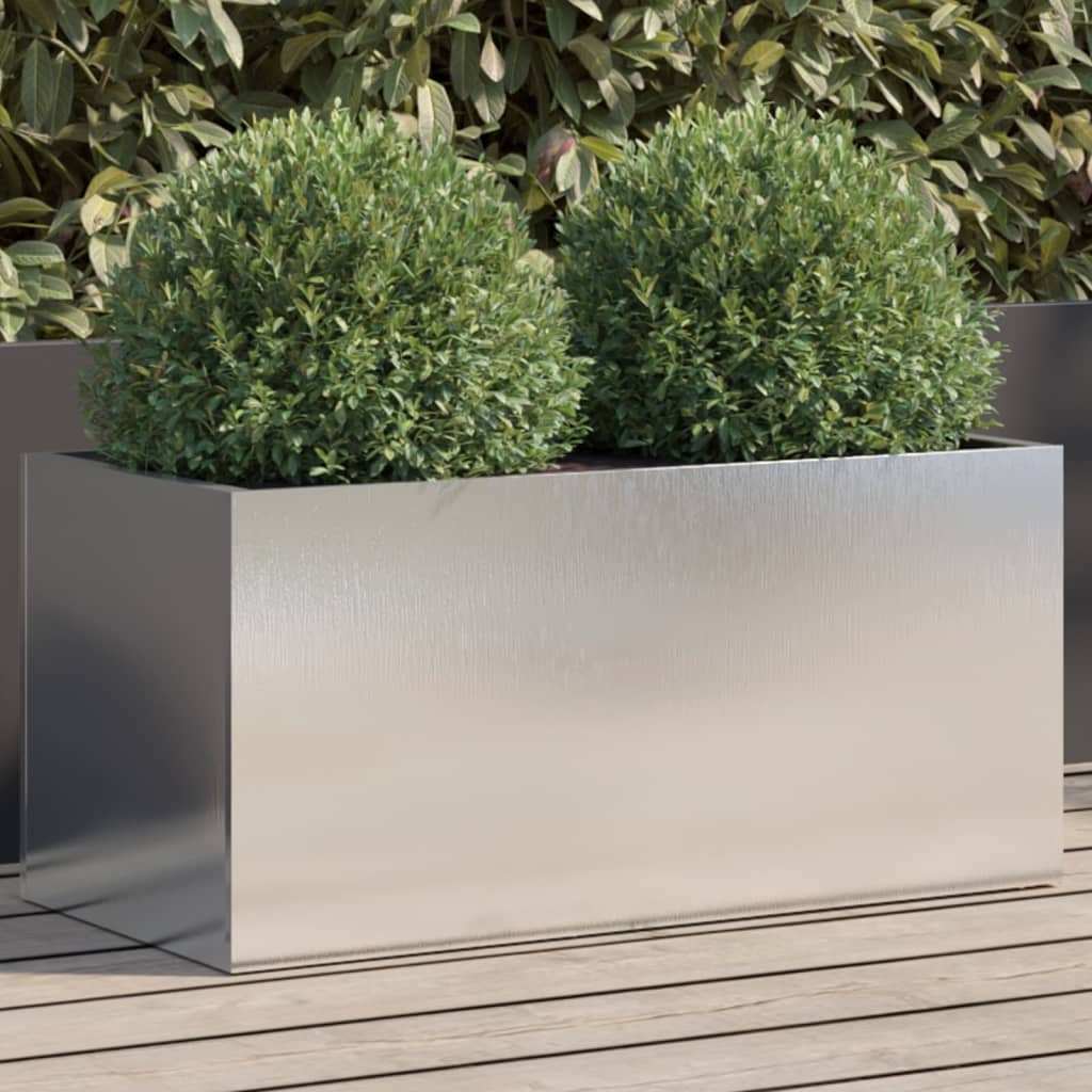 Odlingslåda silver 62x30x29 cm rostfritt stål