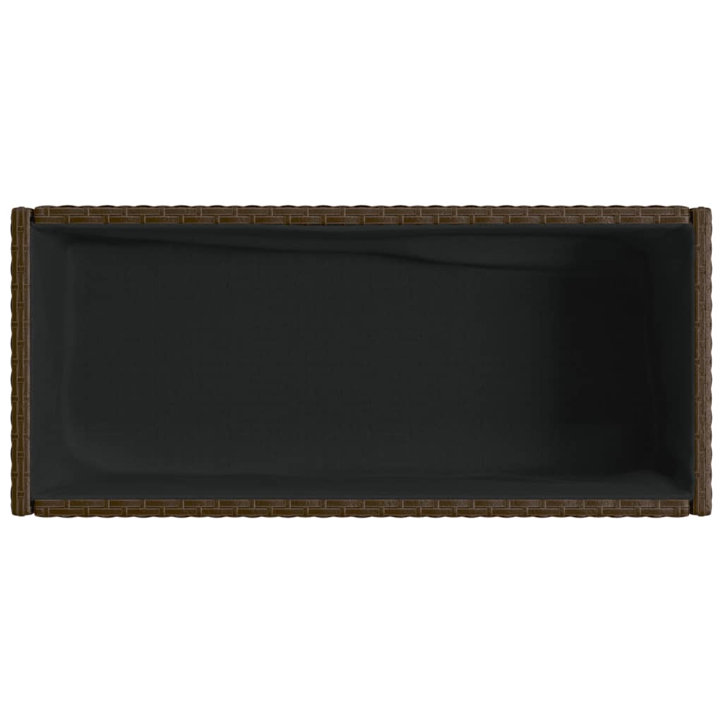 Odlingslådor med hylla 2 st brun 70x28x70 cm konstrotting