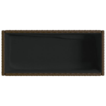 Odlingslådor med hylla 2 st brun 70x28x70 cm konstrotting